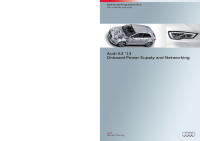 SSP 610 Audi A3 2013 Onboard Power Supply and Networking 